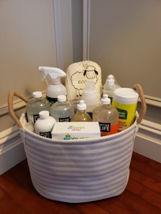 A Housewarming Gift - a Non-Toxic Cleaning Supply Basket 